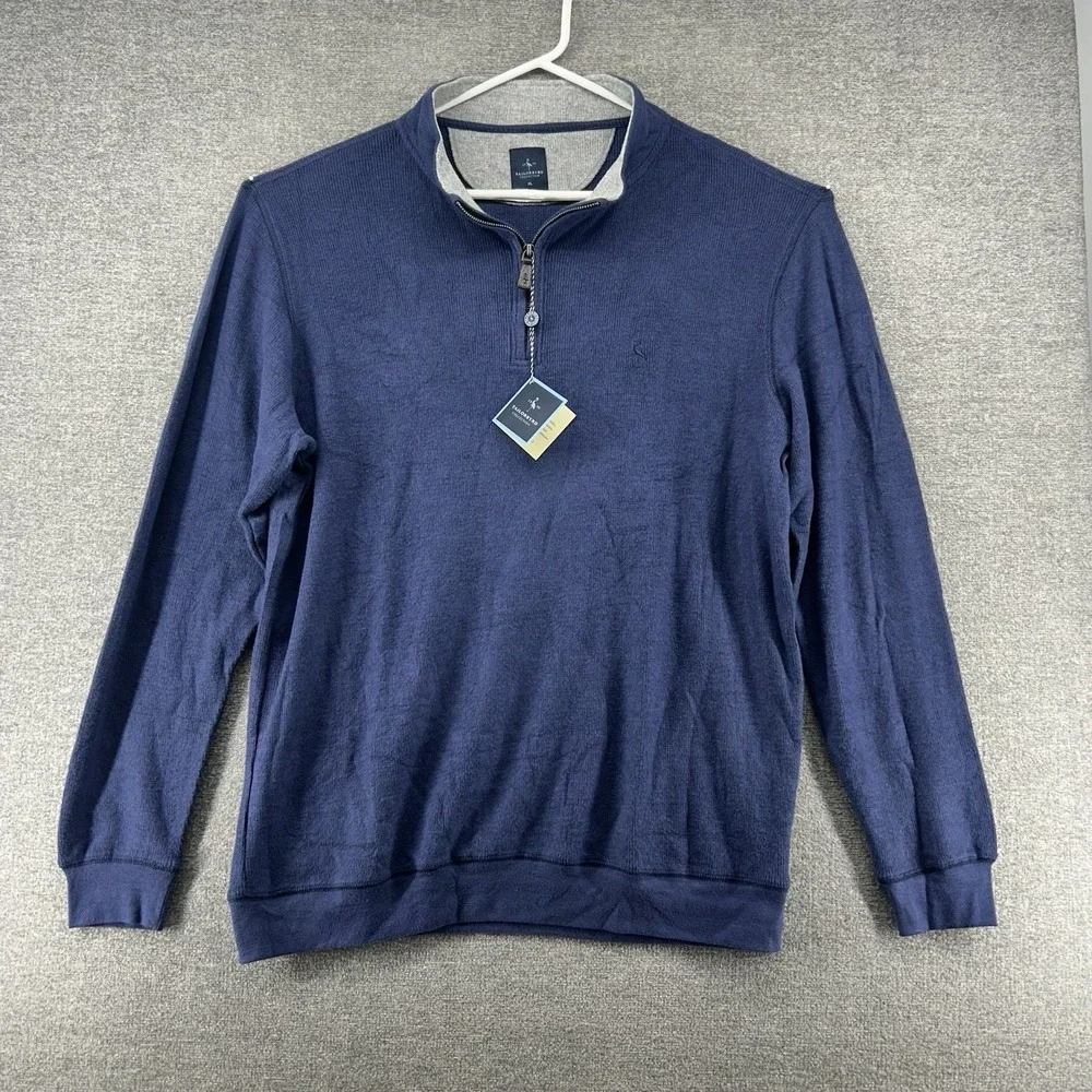 Tailorbyrd Collection 1/4 Zip Sweater Men Size XL Navy Blue NEW